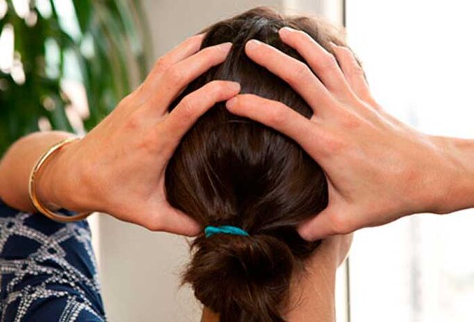 Massage of the head with osteochondrosis of the cervical