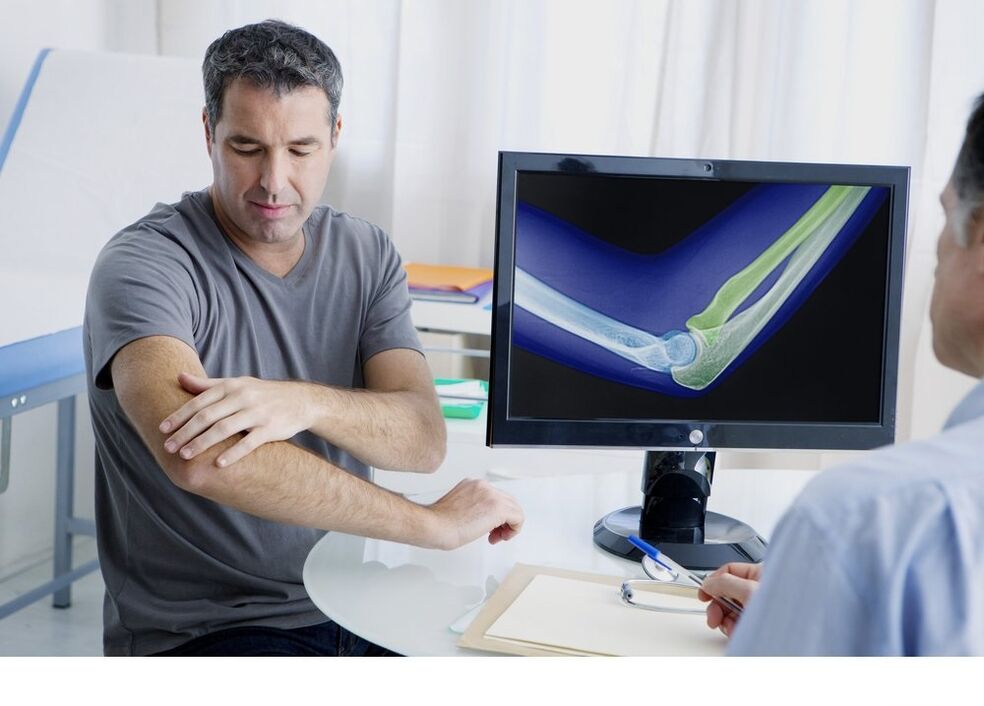 elbow arthritis in the X -Ray photo